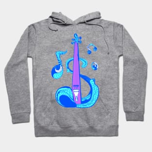 Neon Blue String Violin Hoodie